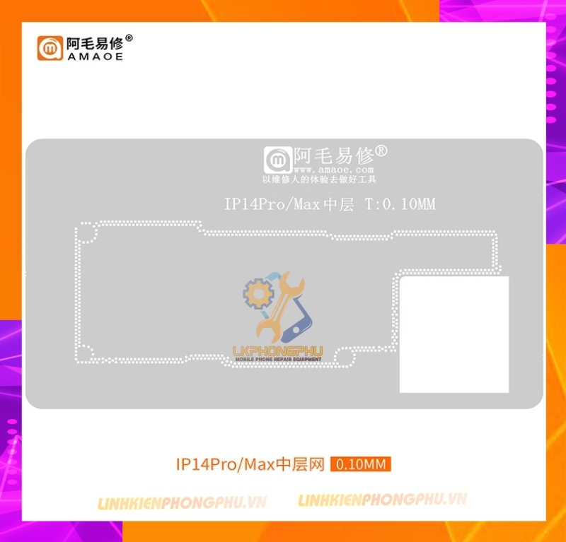 Bộ khuôn kèm đế làm chân viền Amaoe iPhone 14/14Plus/14Pro/14ProMax