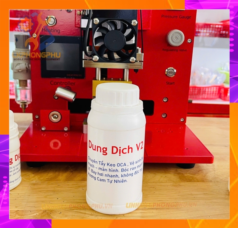 Dung dịch tẩy keo cổ cáp , keo màn hình, tách benzen, tách lưng V1-V2-V3