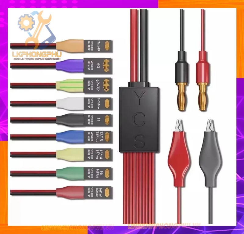 Dây Cấp Nguồn Kích Nguồn YCS-D01 iPhone 6-16PRM-HW:Mate40 và YCS-D02 10 in 1 All Android