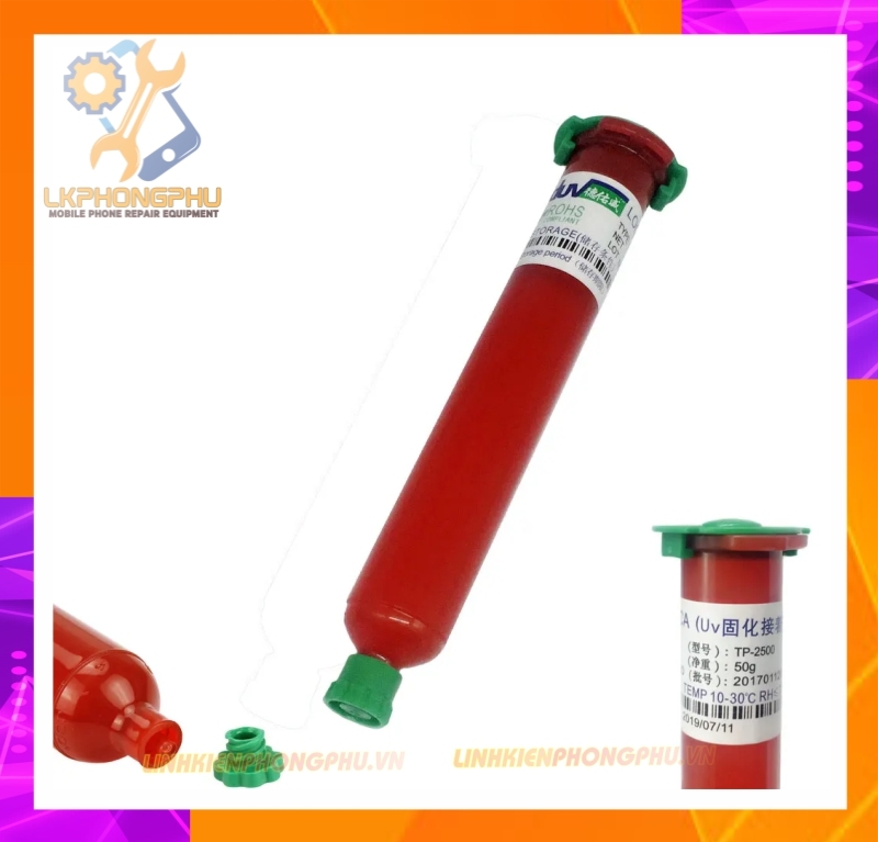 Keo Nước UV Chống Hồi bọt Ép Kính Tuyp 50g