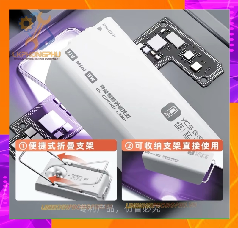 Đèn UV YCS MINI Curing Lamp Intelligent Nail art uv light 3W