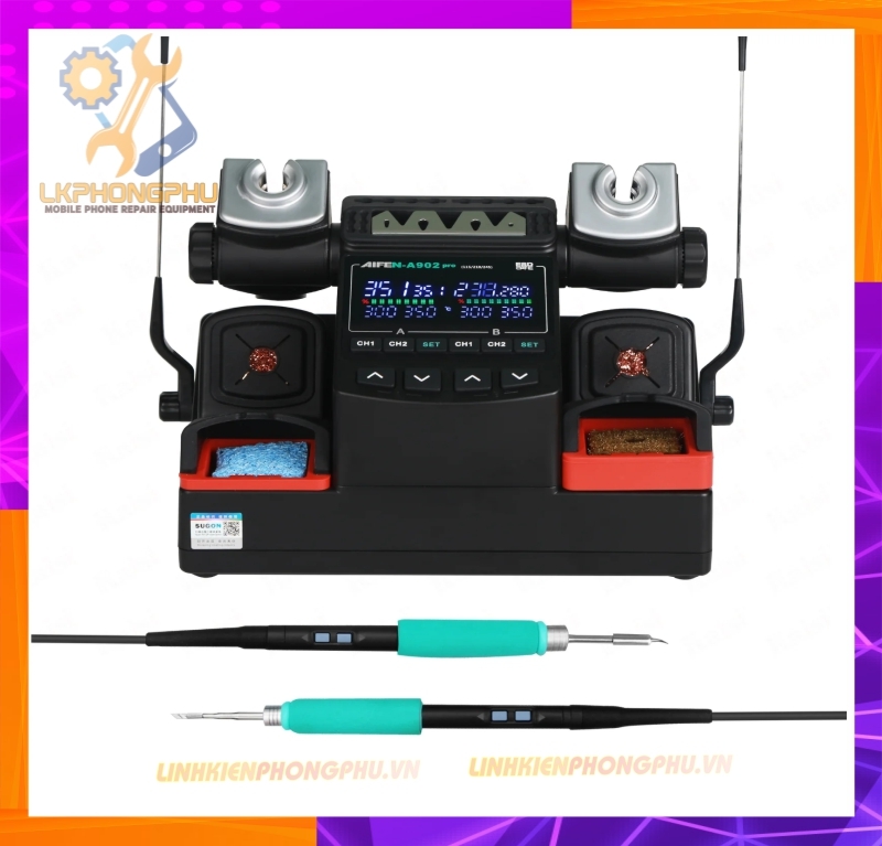 Máy Hàn 2 Tay C210 và T115  AiFen A902Pro Bản Nâng Cấp Mới( Kèm 3 Mũi Hàn )