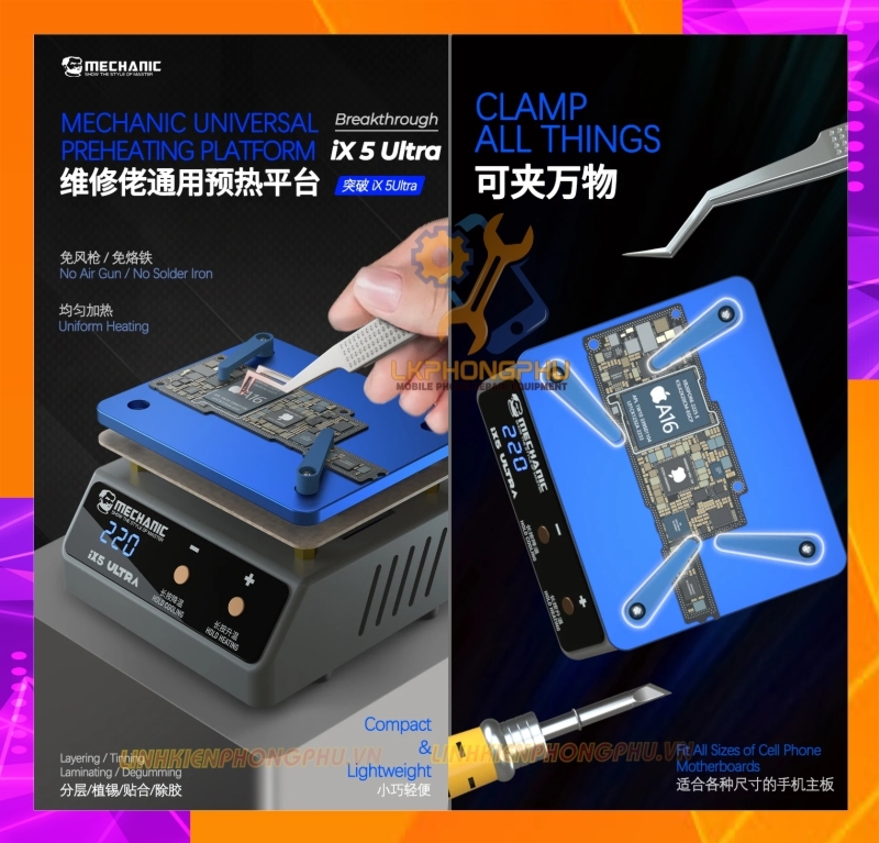 Đế Nhiệt Mini Tách ghép main làm IC Mechanic IX5