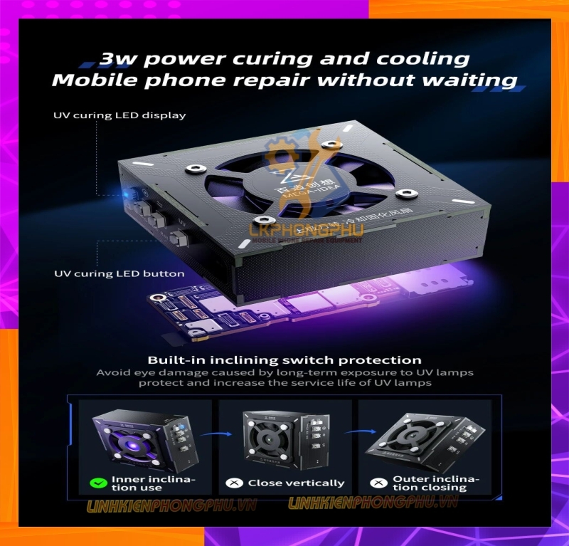 Quạt Hút Khói Kèm Đèn UV QIANLI MEGA-IDEA 2 in 1 Taichi Turbo