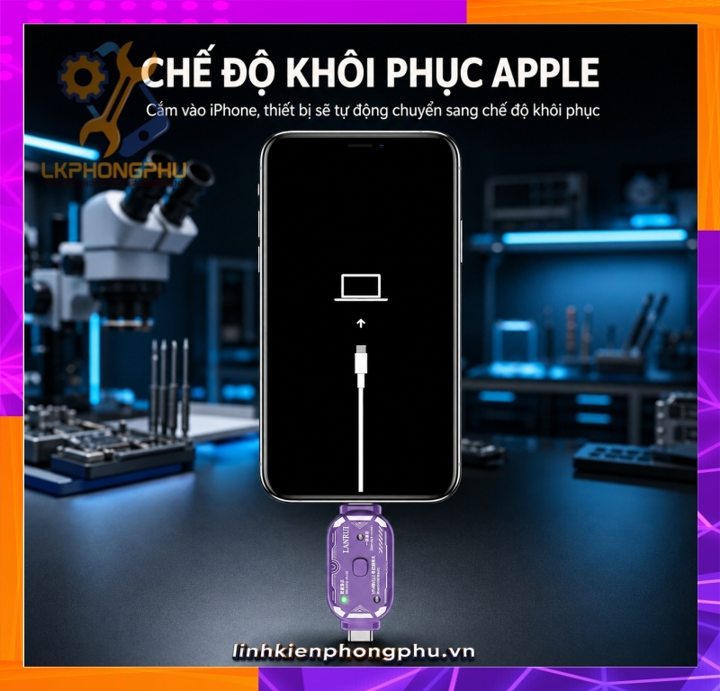 Lanrui V587 Adapter Lightning - Type C vào DFU Recovery  Apple - Android