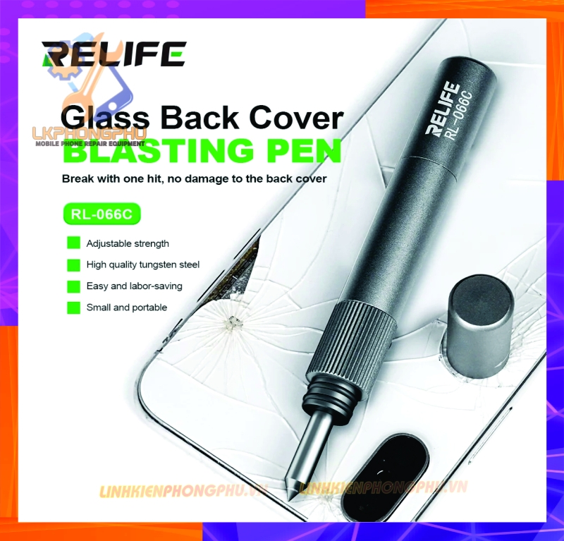 Bút Phá Kính Lưng iPhone Relife RL-066C New