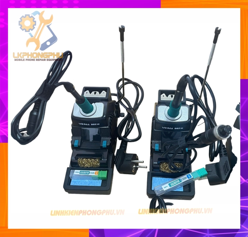 Trạm Hàn YIHUA 982-III (Tay hàn mũi hàn C210) 40W Nhiệt Từ 90°C-450°C