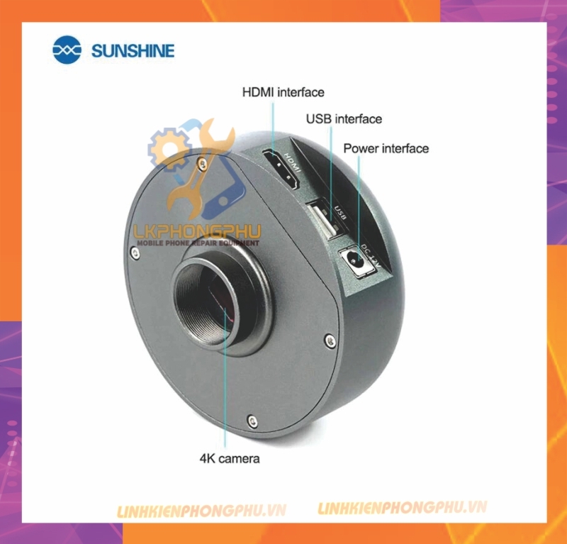 Camera Sunshine M-11 gắn kính hiển vi 3 mắt