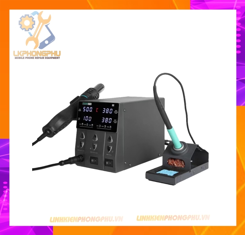 Máy khò hàn SUGON 212  2in1 (hàn 200-450°C/ 60W/ mũi T12-thẳng - khò 760W/ 100-500°C)