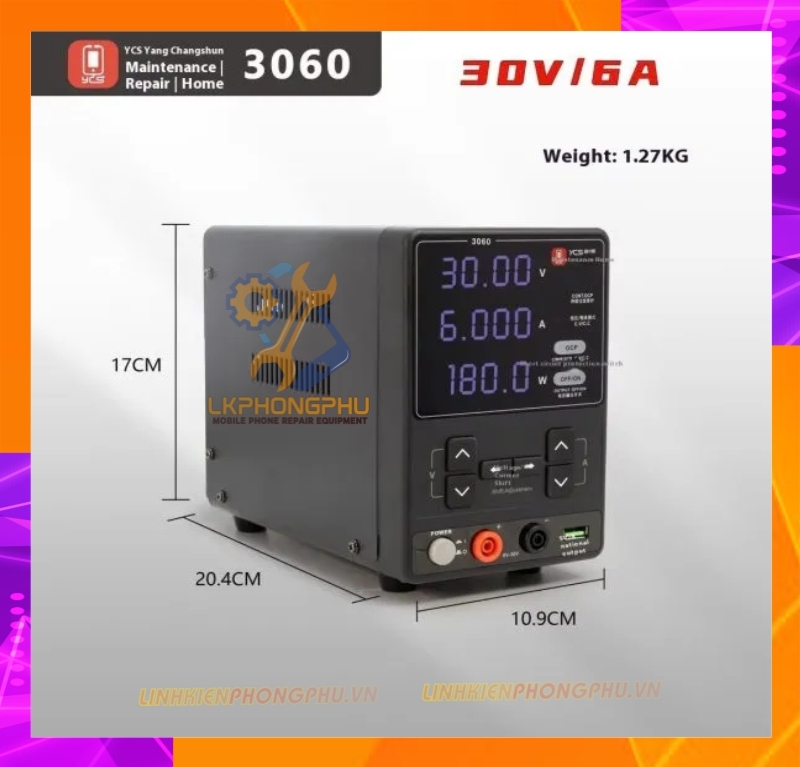 Đồng hồ cấp nguồn 4 số YCS 3060 30V-6A 180W