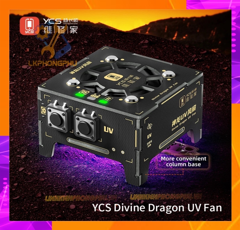 Quạt làm mát kèm đèn UV YCS 3W Sạc Pin