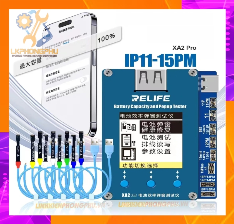 Box sửa % Pin RL XA2 pro Từ 11 - 15Pro Max ( Không cần dùng Cáp Fix )