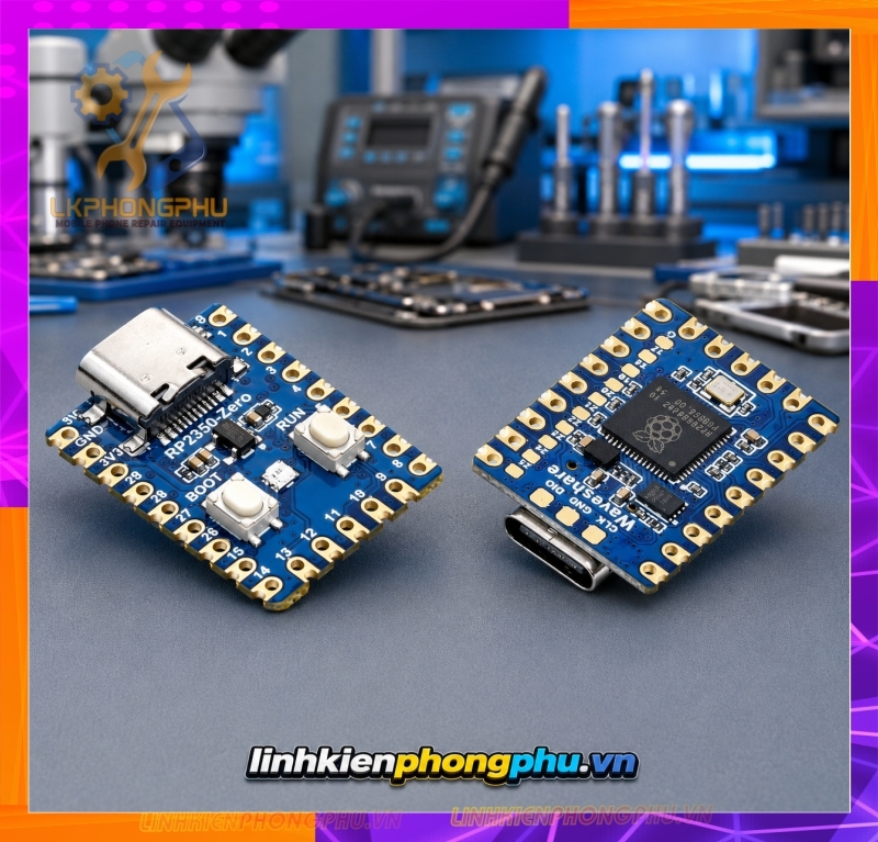 Mạch Bypass A12/A13 WaveShare RP2350-USB-A- Raspberry Pico 2 (Micro và Type C) - RP2350 Zero Mini