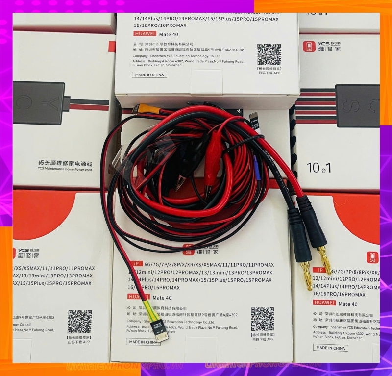 Dây Cấp Nguồn Kích Nguồn YCS-D01 iPhone 6-16PRM-HW:Mate40 và YCS-D02 10 in 1 All Android