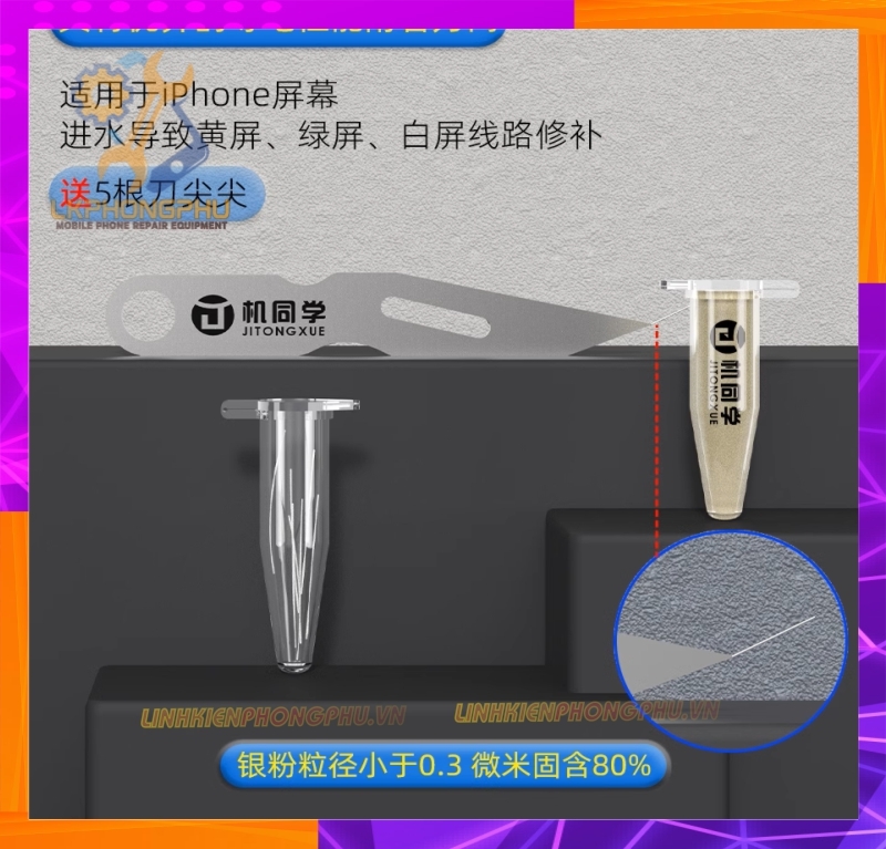 Nano bạc dẫn điện Lanrui J9 0.3um vẽ mạch màn hình, vẽ mạch board mạch ( Kèm lông vẻ )