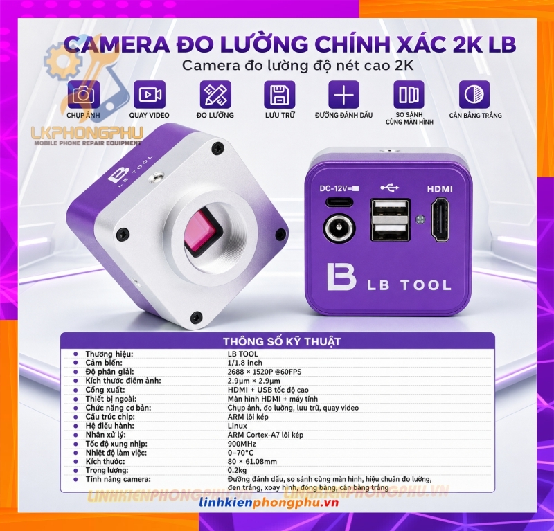 Camera HDMI Luban 2K 60FPS HD