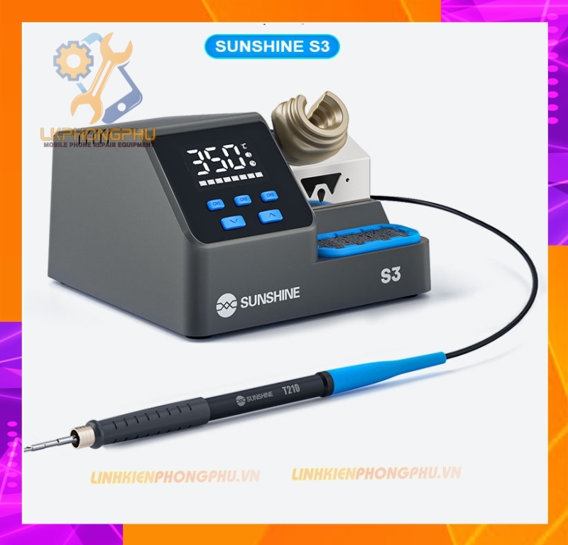 Máy Hàn Sunshine S3 C210 lên nhiệt nhanh. 3 kênh nhớ ( Kèm mũi C210 Cắt )