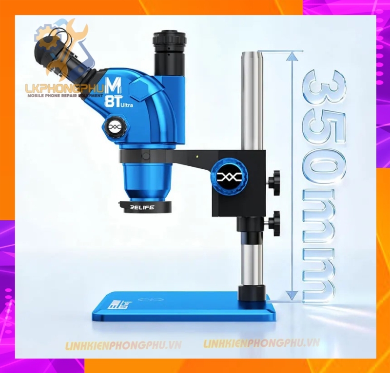 Kính hiển vi Sunshine M8t Ultra soi nổi 3 mắt (Trinocular) cao cấp cho các kỹ thuật zoom thực tế lớn từ 6X-72X