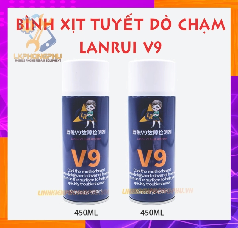 Bình Xịt Bông Tuyết dò chạm sửa điện thoại Lanrui V9 ( 450ml )