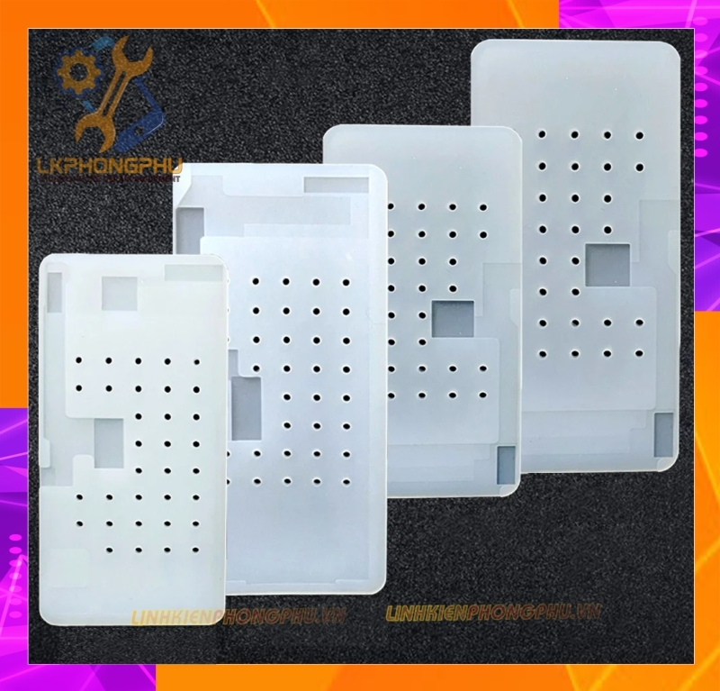 Đế Cao Su trắng dày ép kính màn hình IP : 12mini/12/12Pro/12Pro Max