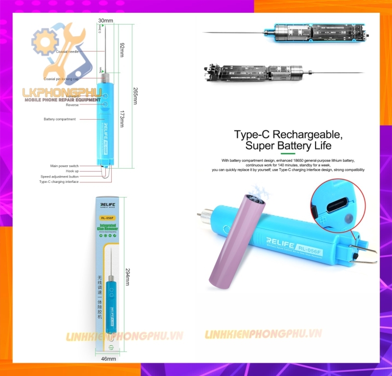 Máy quấn keo liền trục Relife RL-956F