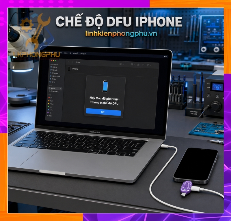 Lanrui V587 Adapter Lightning - Type C vào DFU Recovery  Apple - Android
