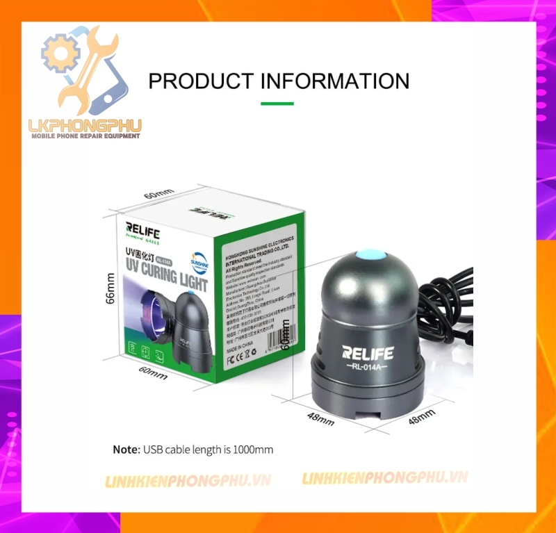 Đèn sấy khô keo UV Curing Light Relife RL-014A