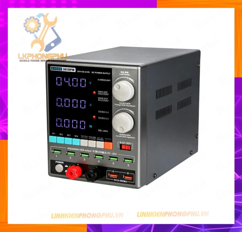 Máy Cấp Nguồn Chính Hãng Sugon 3010PM ( 30V/10A ) CS 310W ( Đồng Hồ 4 Số ) 2026