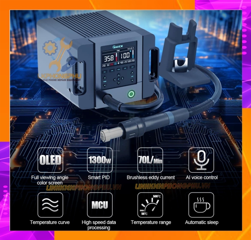 Máy khò Quick 861 Pro AI 1300W điều khiển bằng giọng nói ( New 2024 )