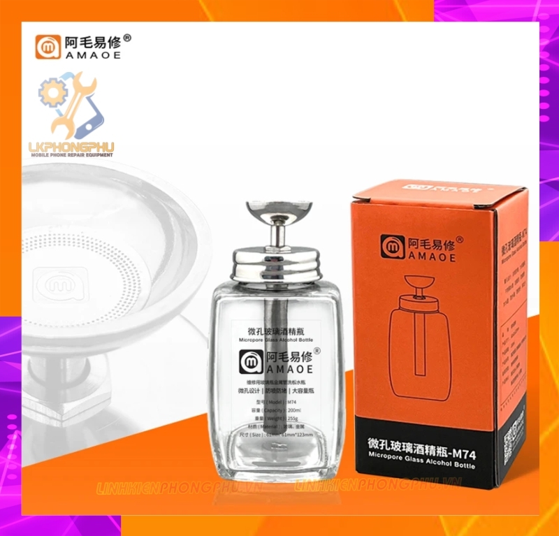 Bình đựng xăng thủy tinh Amaoe M-74
