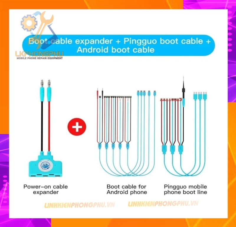 Combo bộ 4 Set dây cấp nguồn iP và Androild MaAnt (KJ-01 - KJ-02 - KJ-03 - M071)