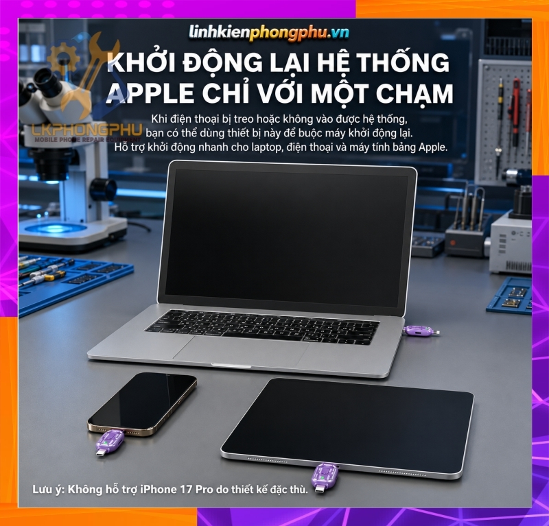 Lanrui V587 Adapter Lightning - Type C vào DFU Recovery  Apple - Android