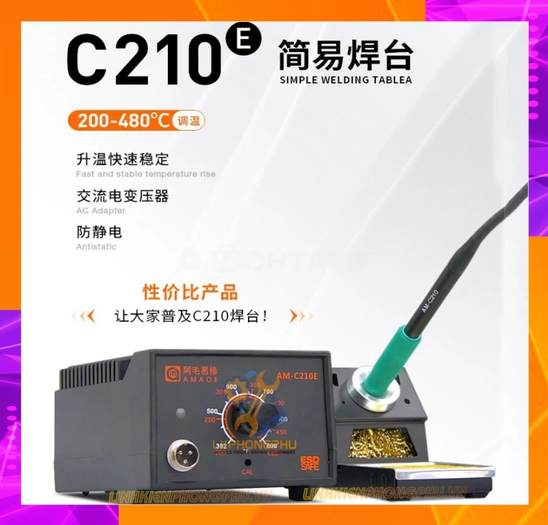 Tay Hàn JBC C210 Amaoe Dùng cho Trạm hàn AM-C210E ( Không kèm mũi hàn )