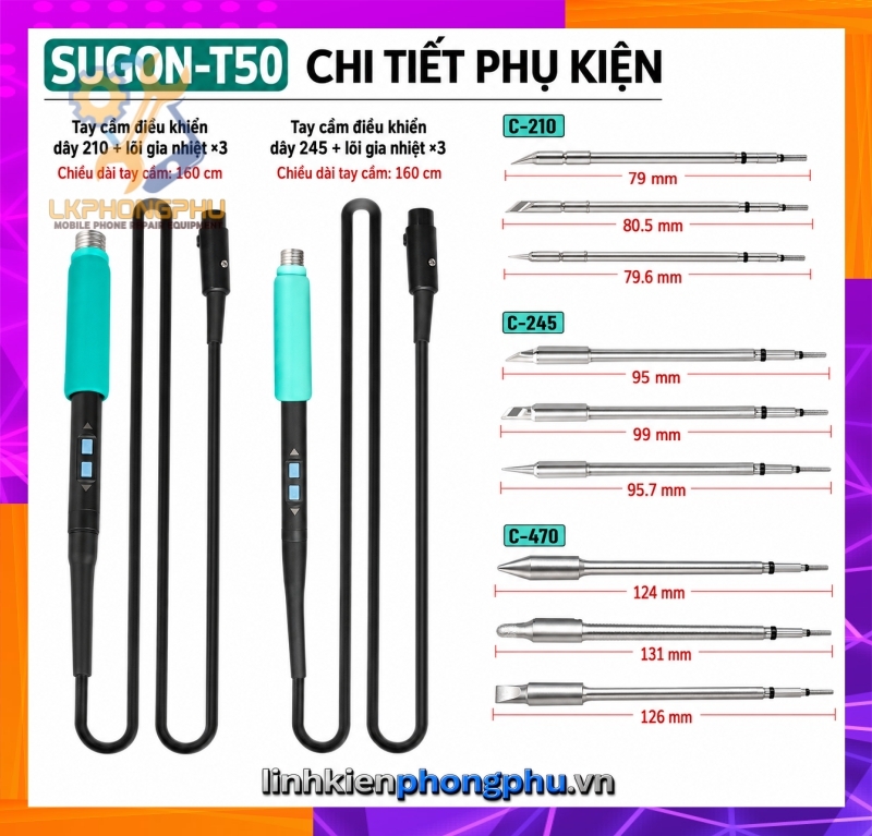 Máy Hàn 2 Tay Sugon T66 CS 230W ( 2 Tay C210 và C245 Kèm 6 mũi )