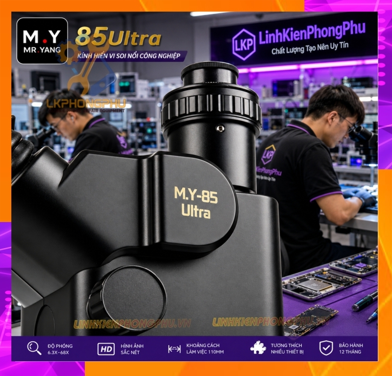 Mr.Yang MY-85 Ultra (hay YCS Mr.Yang 85 Ultra) Dòng kính hiển vi soi nổi 3 mắt chuyên nghiệp