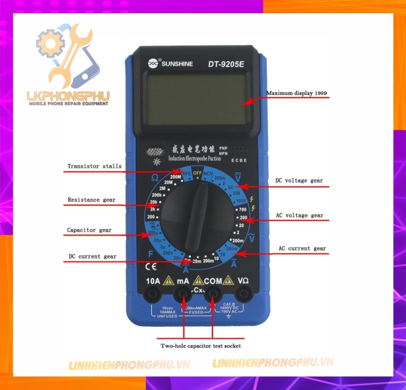 Đồng Hồ Đo Số Sunshine DT9205E