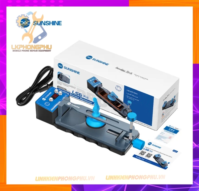 Đế Kẹp Gia Nhiệt Tháo Màn Hình Sunshine LS6 Pro nóng lạnh 0°-80°C