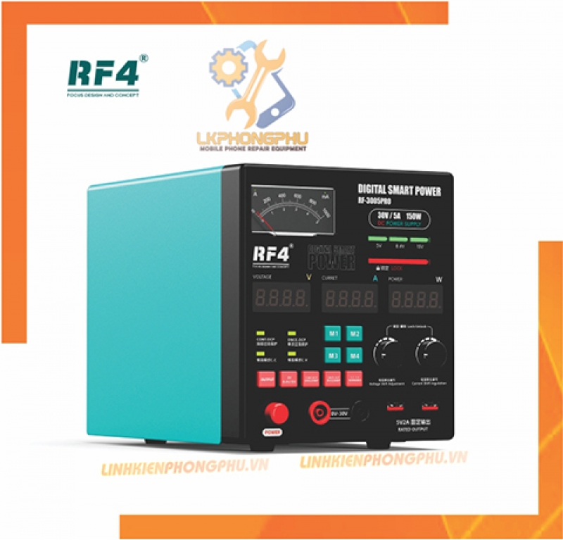 Máy Cấp Nguồn RF4 3005D Pro Kim và Số CS150W 30V5A