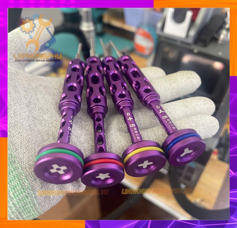 Bộ Tuavit Luban Kirin Screwdriver 4 đầu ( A - 5 Cạnh 0.8 Ốc Đuôi ) ( B - 4 Cạnh 1.2 Ốc 4 Cạnh ) ( C-3 Cạnh Ốc Nẹp ) ( D-2.5 Ốc Tầng )
