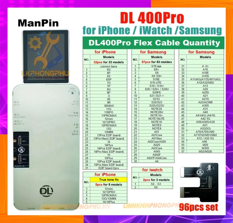 Box Test Màn Hình DL400 Pro  ( Test iPhone-i Watch - Ipad - Android )
