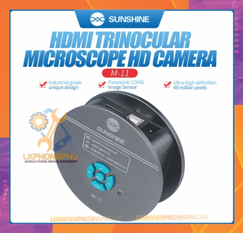 Camera Sunshine M-11 gắn kính hiển vi 3 mắt