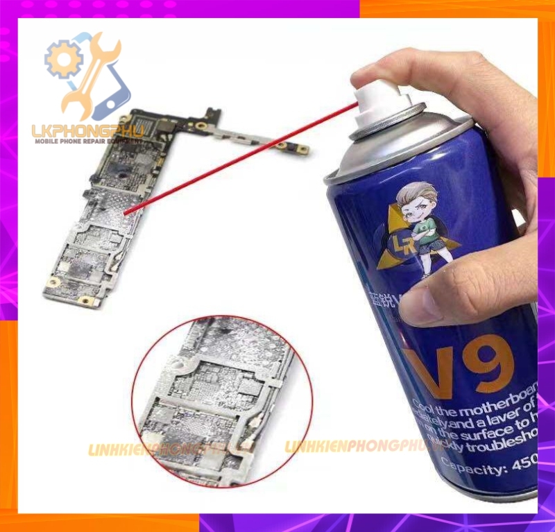 Bình Xịt Bông Tuyết dò chạm sửa điện thoại Lanrui V9 ( 450ml )