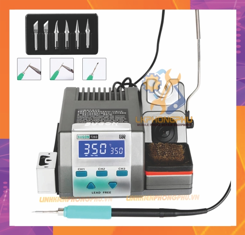 Trạm Hàn Sugon T26D CS120W Nhiệt độ 200-500℃