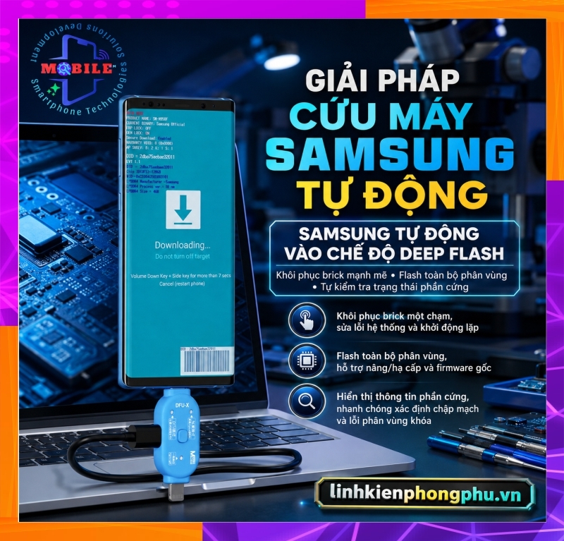 Thiết bị DFU & Recovery MaAnt DFU-X hỗ trợ iPhone – Samsung, chạy phần mềm điện thoại