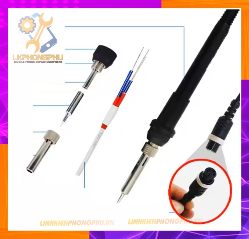 Trạm Hàn Aojiw 936D 60W Nhiệt Từ 100 – 450°C Kèm Mũi hàn thẳng