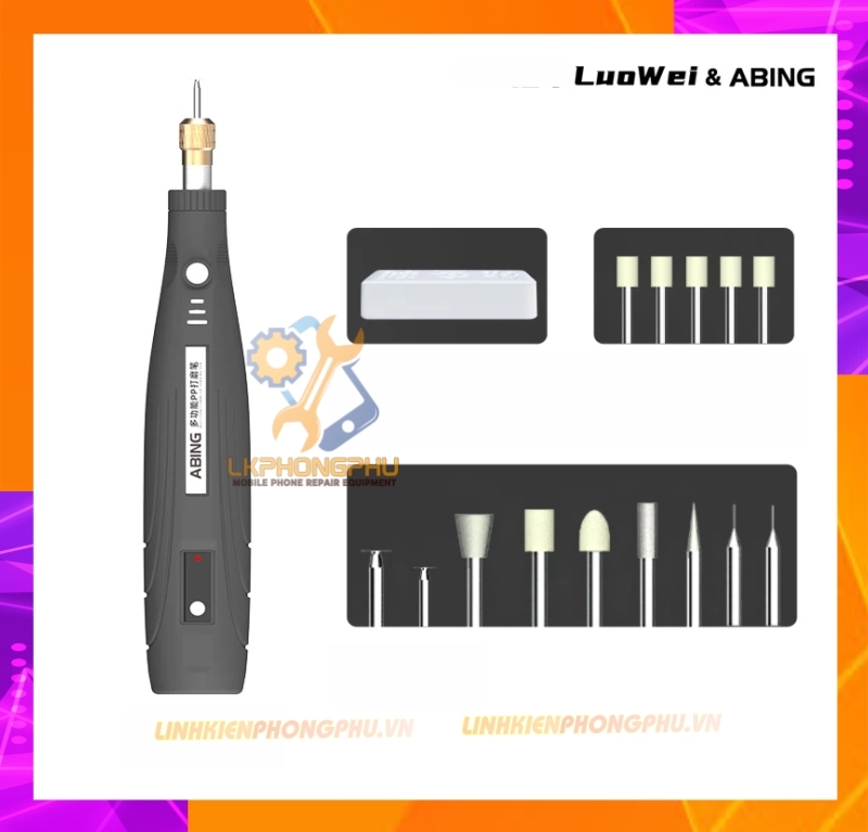 Máy mài cầm tay Luowei & Abing Sạc Pin
