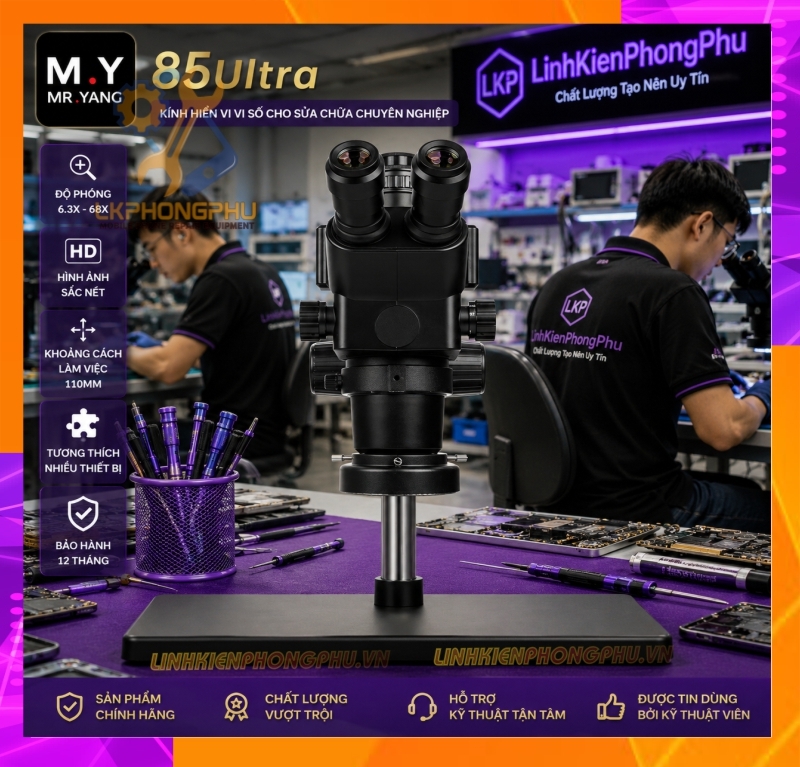 Mr.Yang MY-85 Ultra (hay YCS Mr.Yang 85 Ultra) Dòng kính hiển vi soi nổi 3 mắt chuyên nghiệp