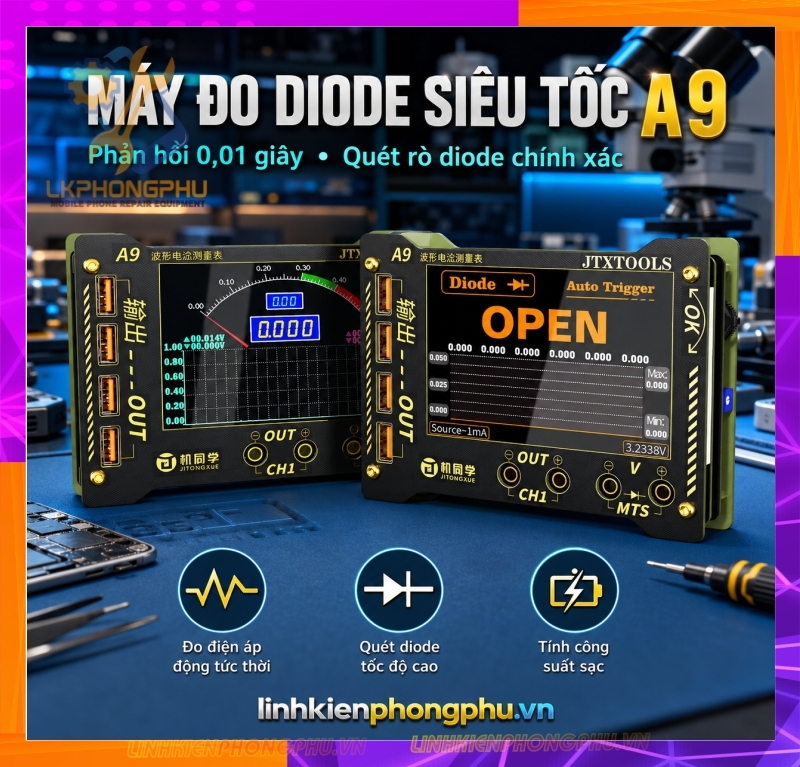 Đồng Hồ KTS JTXTOOLS A9 là đồng hồ đo dạng sóng đa năng (Waveform Multi-function Meter) 