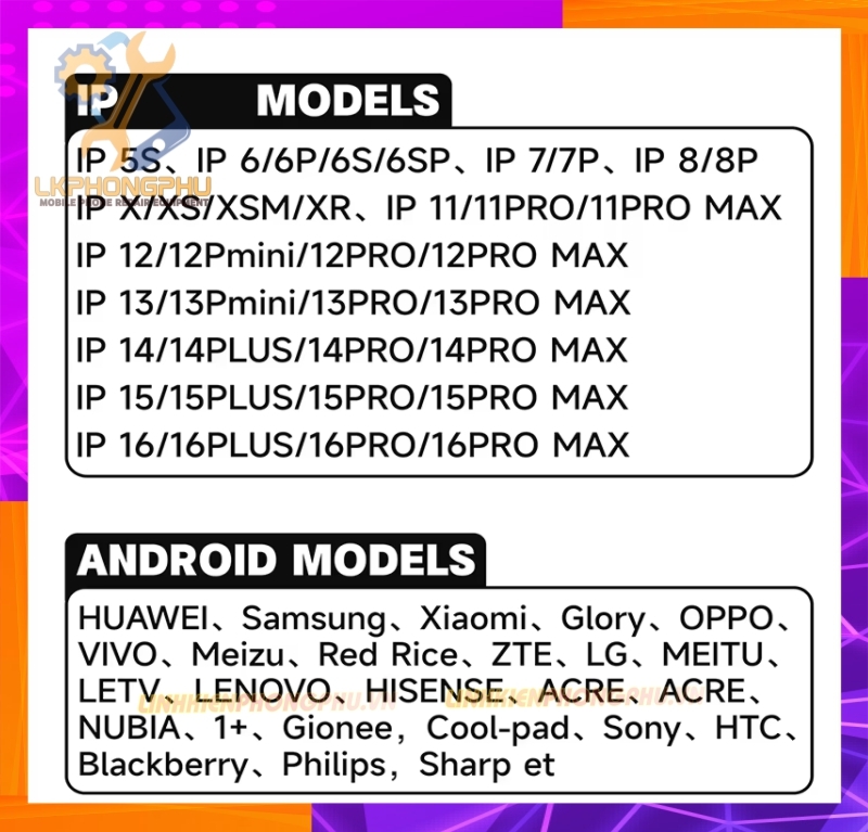 Bộ dây cấp nguồn iPhone và android Luowei LW-325
