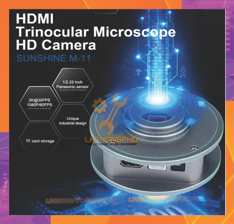 Camera Sunshine M-11 gắn kính hiển vi 3 mắt
